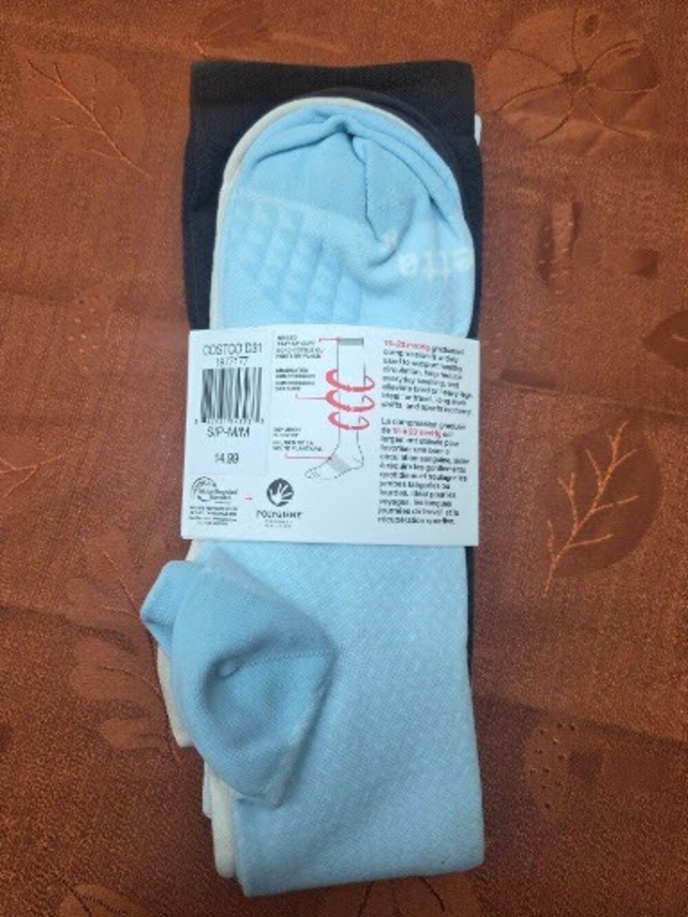 Mondetta Support Compression Socks Women 3-Pack Multi S/M